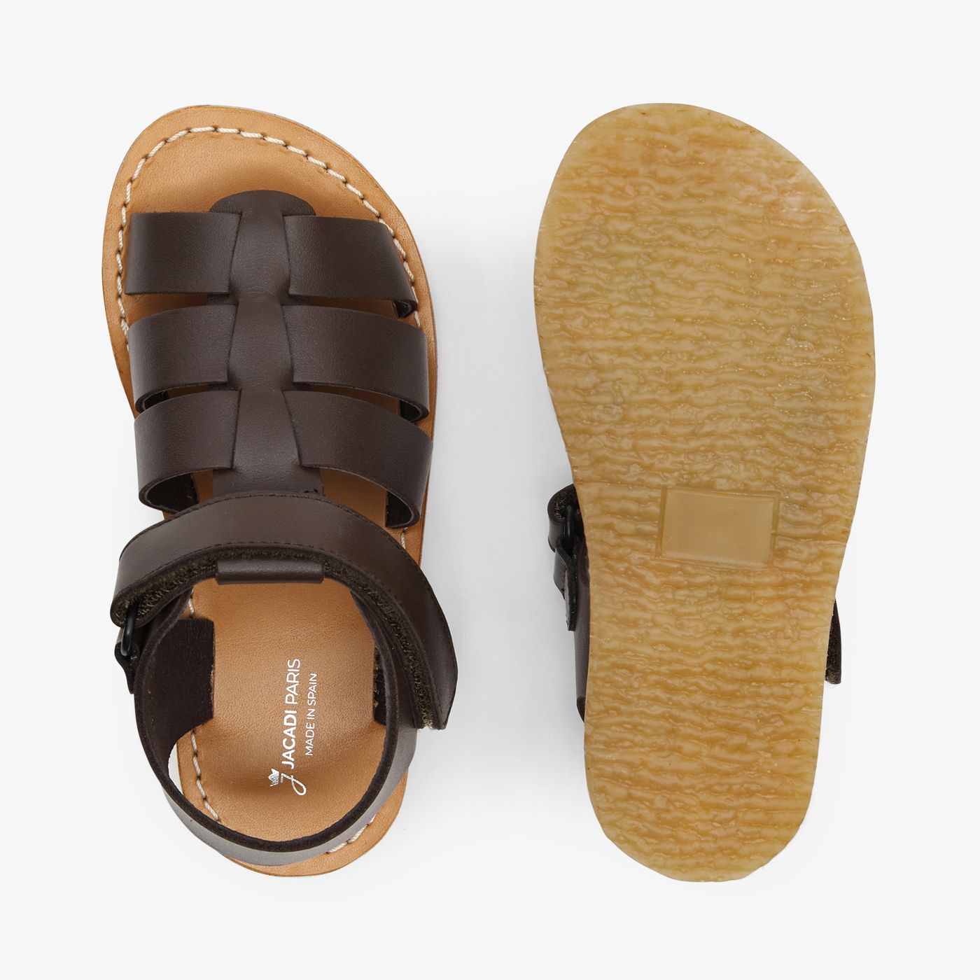 Leather Sandals Boy - Marrone