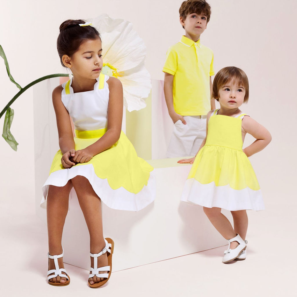 Ceremony Dress Girl - White/Giallo