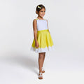 Girl ceremony dress - White/Yellow