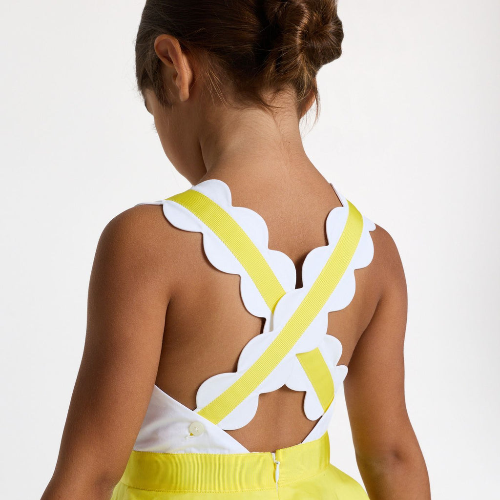 Ceremony Dress Girl - White/Giallo