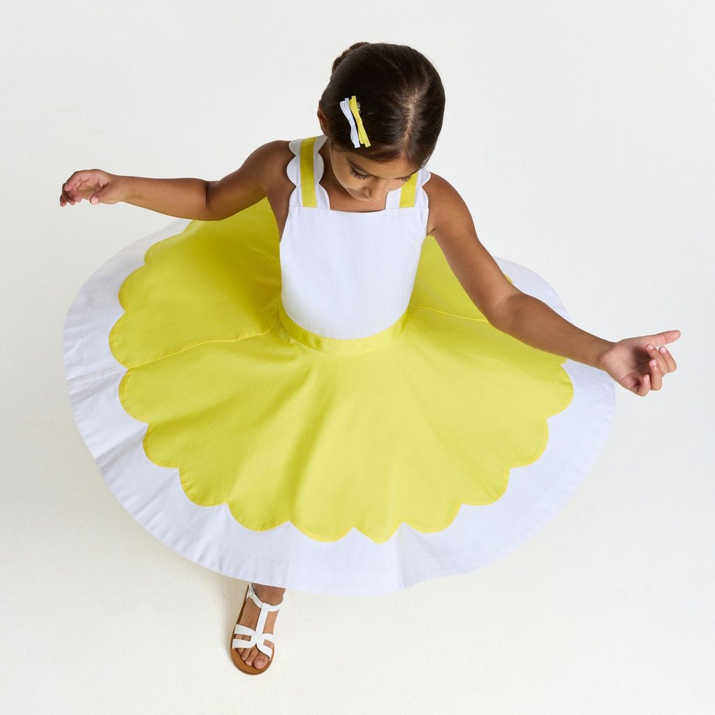 Ceremony Dress Girl - White/Giallo