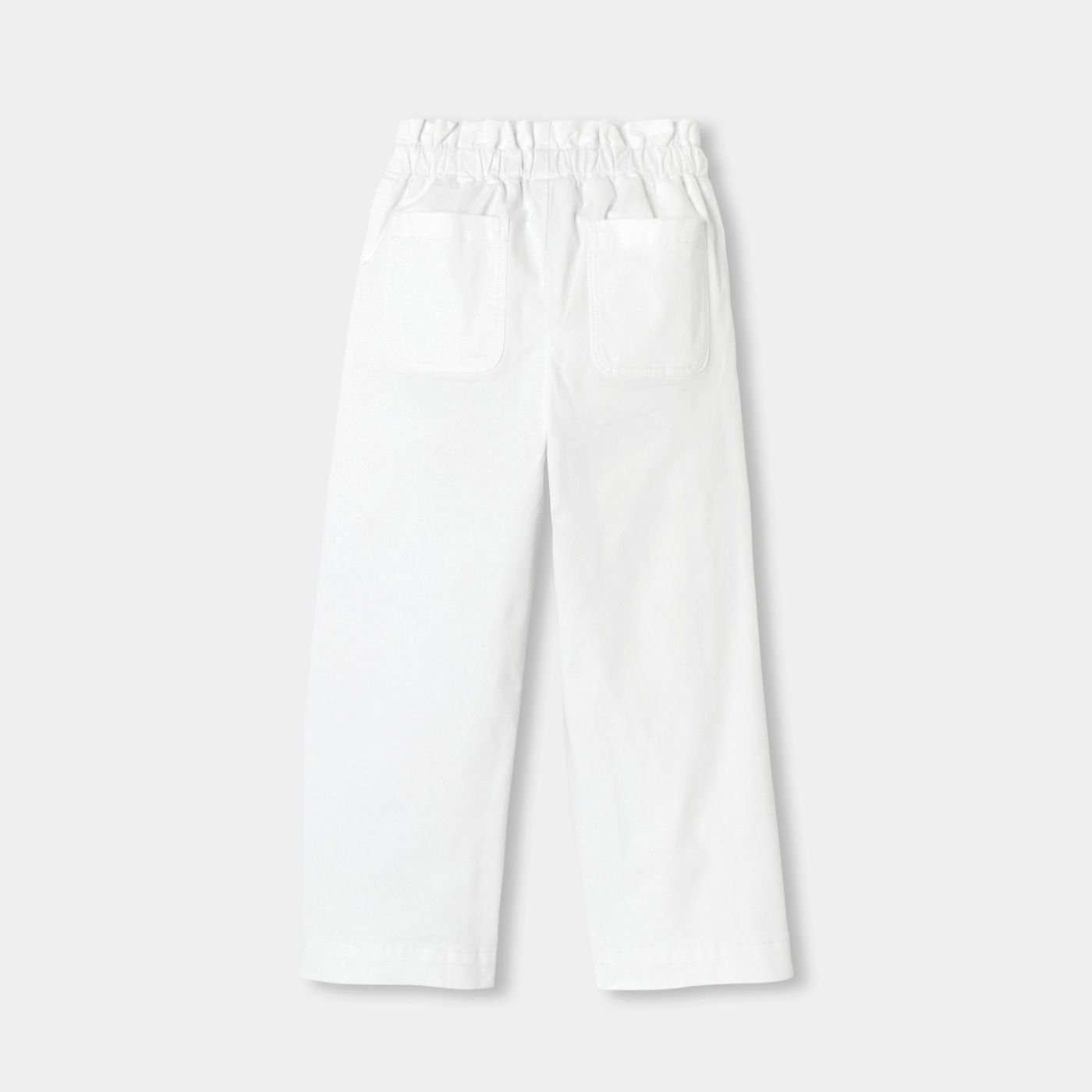 Girl wide-leg twill trousers - White