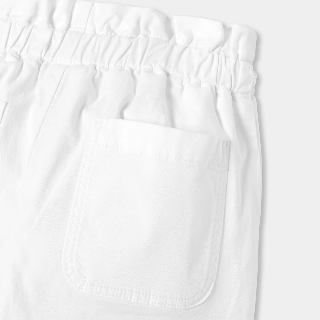 Girl wide-leg twill trousers - White