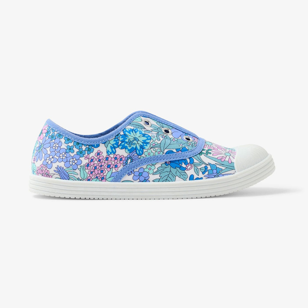 Shoes Tennis in Liberty Fabric Girl - Blue/Multicolour