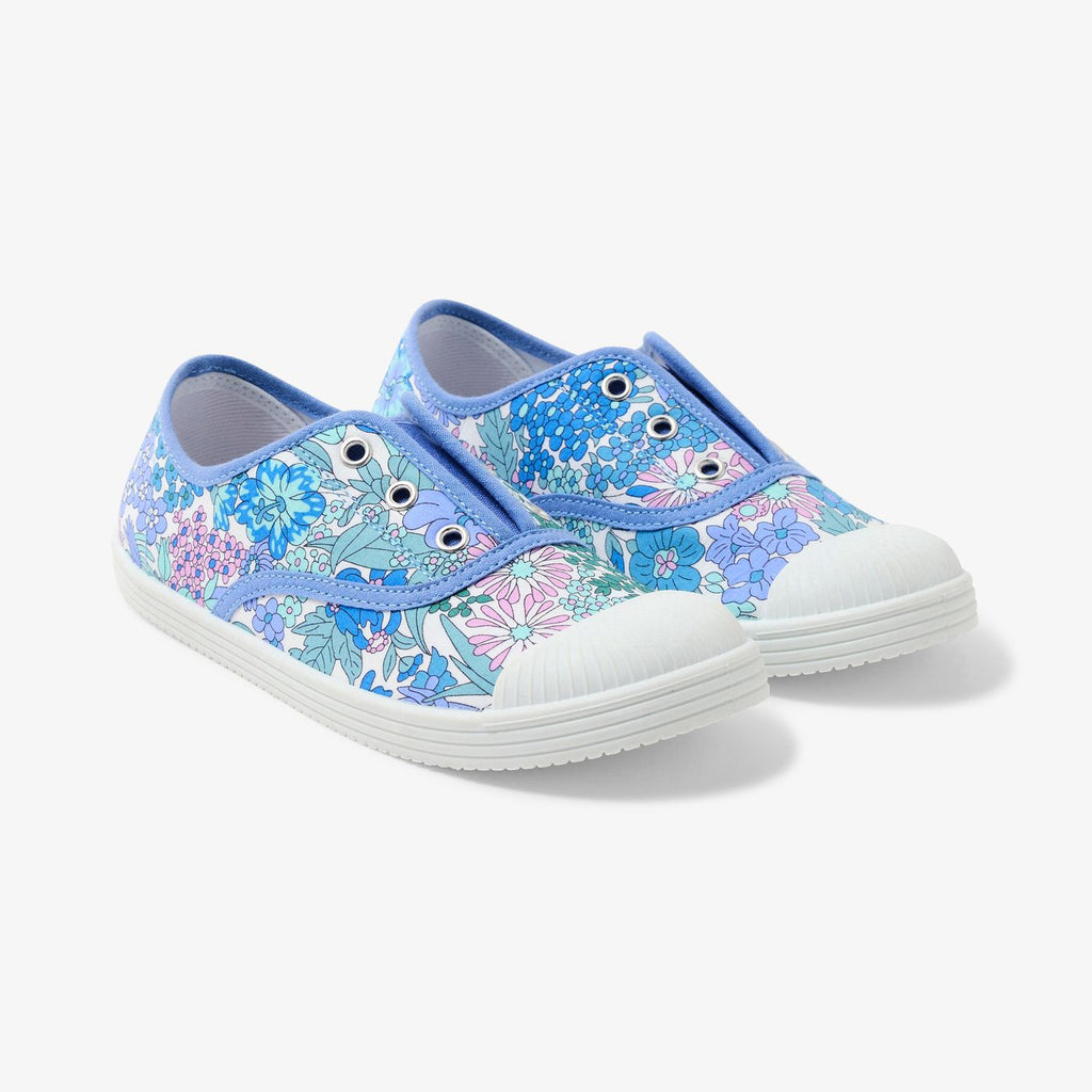 Shoes Tennis in Liberty Fabric Girl - Blue/Multicolour