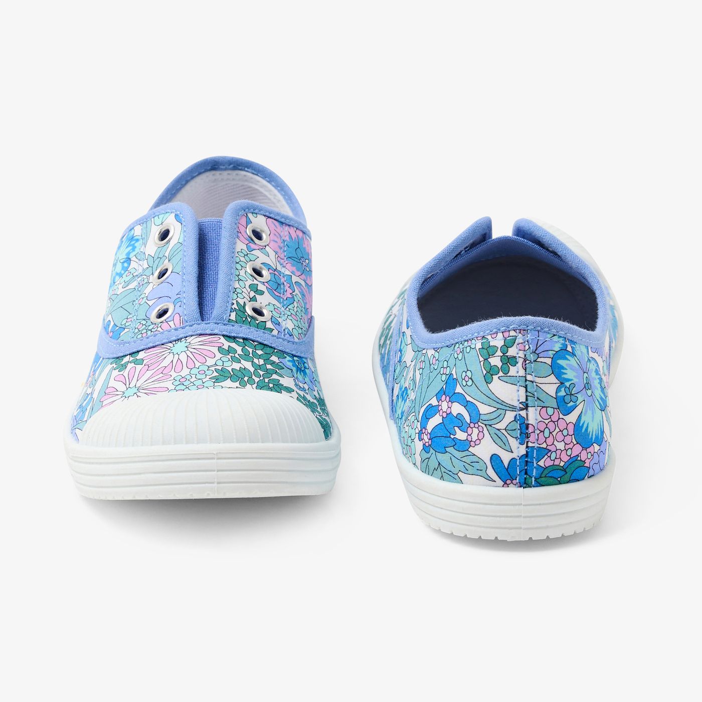 Shoes Tennis in Liberty Fabric Girl - Blue/Multicolour