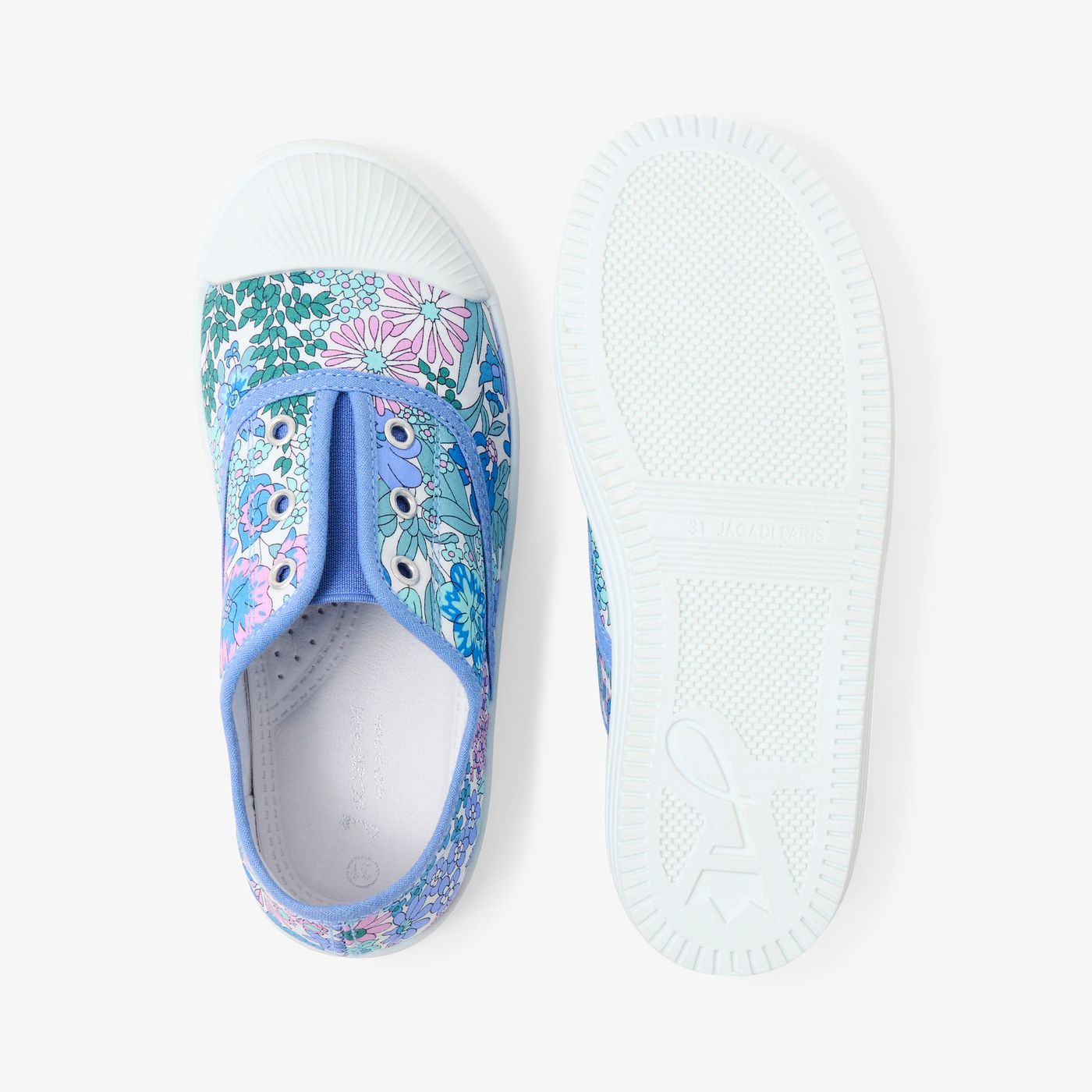 Shoes Tennis in Liberty Fabric Girl - Blue/Multicolour