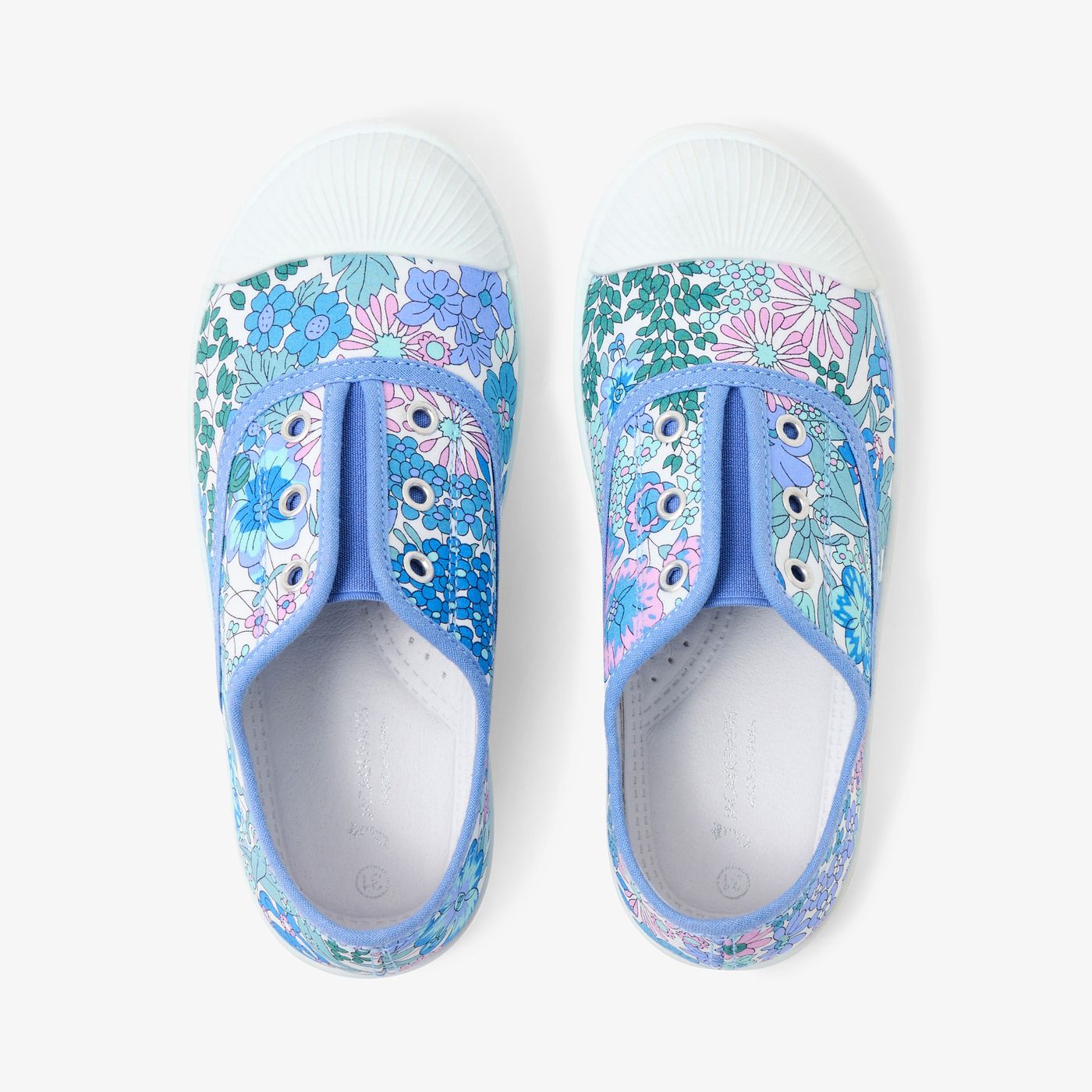 Shoes Tennis in Liberty Fabric Girl - Blue/Multicolour
