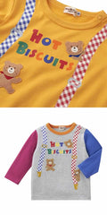 Hot Biscuit - Beans-kun Long-Sleeve T-Shirt Boys Kids Baby - 80-110cm