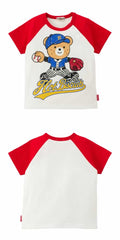 Hot Biscuit - Beans-kun Baseball Short-Sleeved T-Shirt Kids Baby Boys - 80-110cm