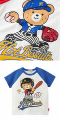 Hot Biscuit - Beans-kun Baseball Short-Sleeved T-Shirt Kids Baby Boys - 80-120cm