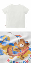 Hot Biscuit - Beans-kun Outdoor Short-Sleeved T-Shirt Kids Baby Boys - 80-100cm
