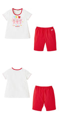 Hot Biscuit - Short-Sleeved T-Shirt & Pants Set Roomwear Cabbit-chan Kids Junior Girls - 80-120cm