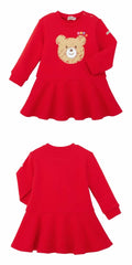 Hot Biscuit - Long-Sleeved Beans Dress - - Girls, Kids, Baby - 80-120cm