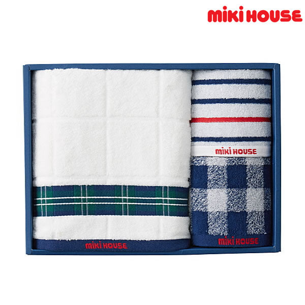Mikihouse - Mini Bath & Mini Towel 2-Piece Set (Boxed) (Made in Japan) Baby Boys Girls - One Size