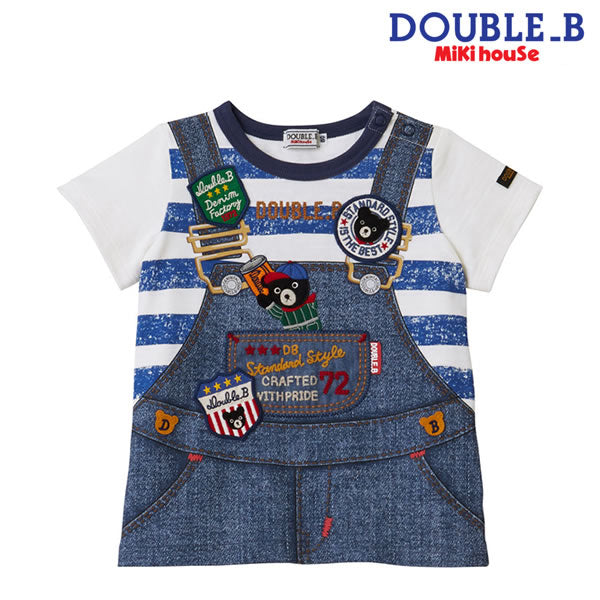 Double B - More than Trompe-l'oeil Short-Sleeved T-Shirt Made in Japan Baby Kids Boys - 90cm