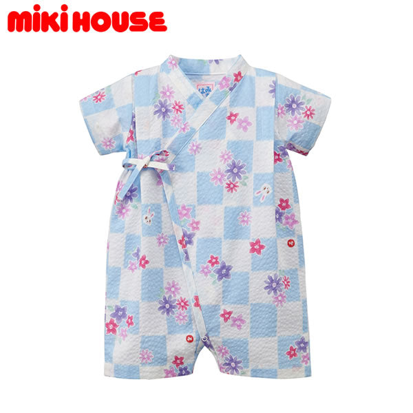 Mikihouse - Usako Ichimatsu and Floral Jinbei All-in-One Made in Japan Baby Girl - S(60~70cm