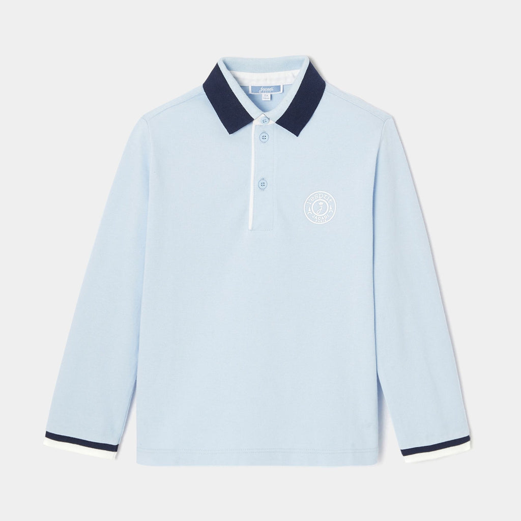 Boy rugby-style polo shirt - Jacadi Sky Blue