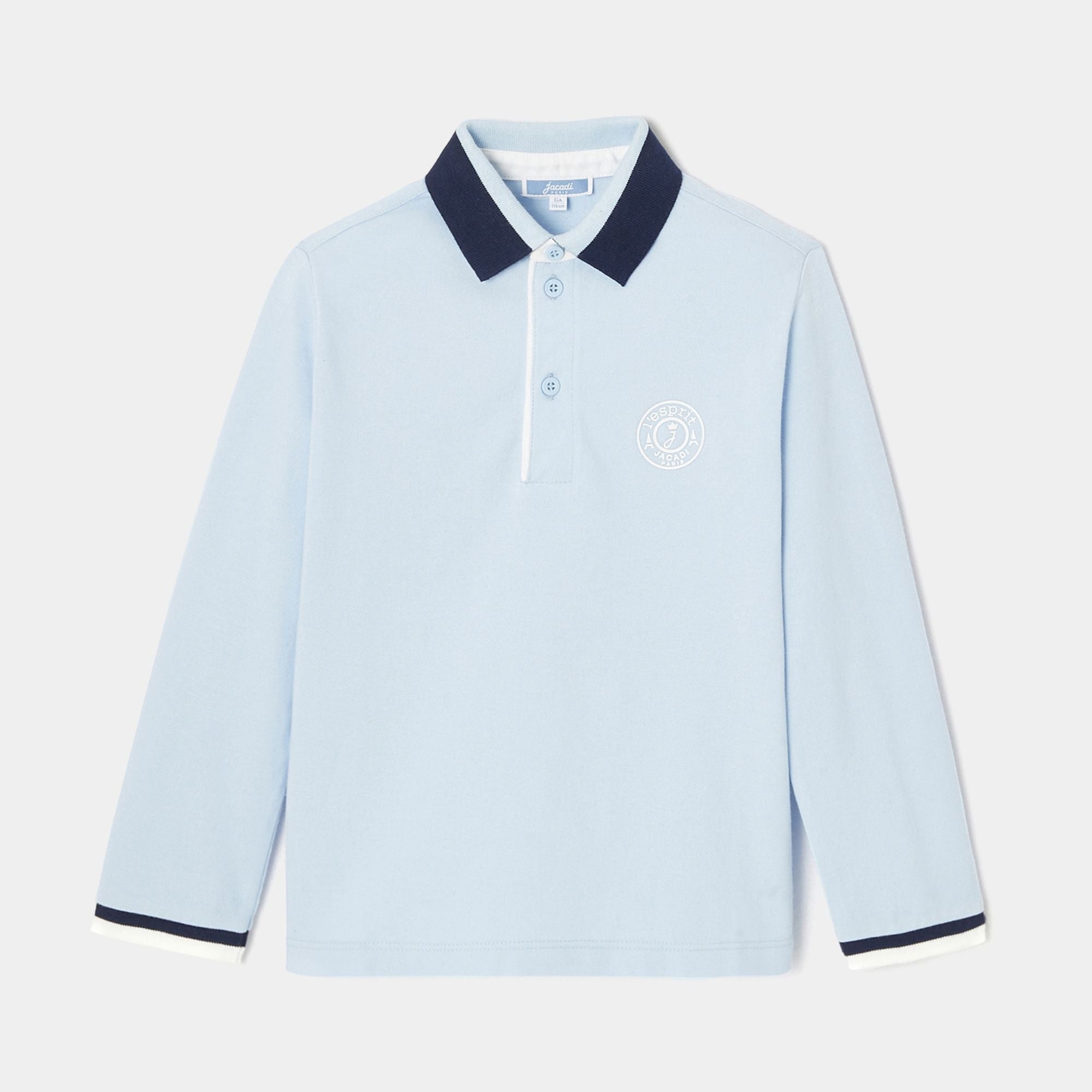 Boy rugby-style polo shirt - Jacadi Sky Blue