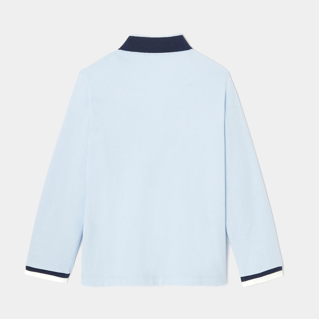 Boy rugby-style polo shirt - Jacadi Sky Blue