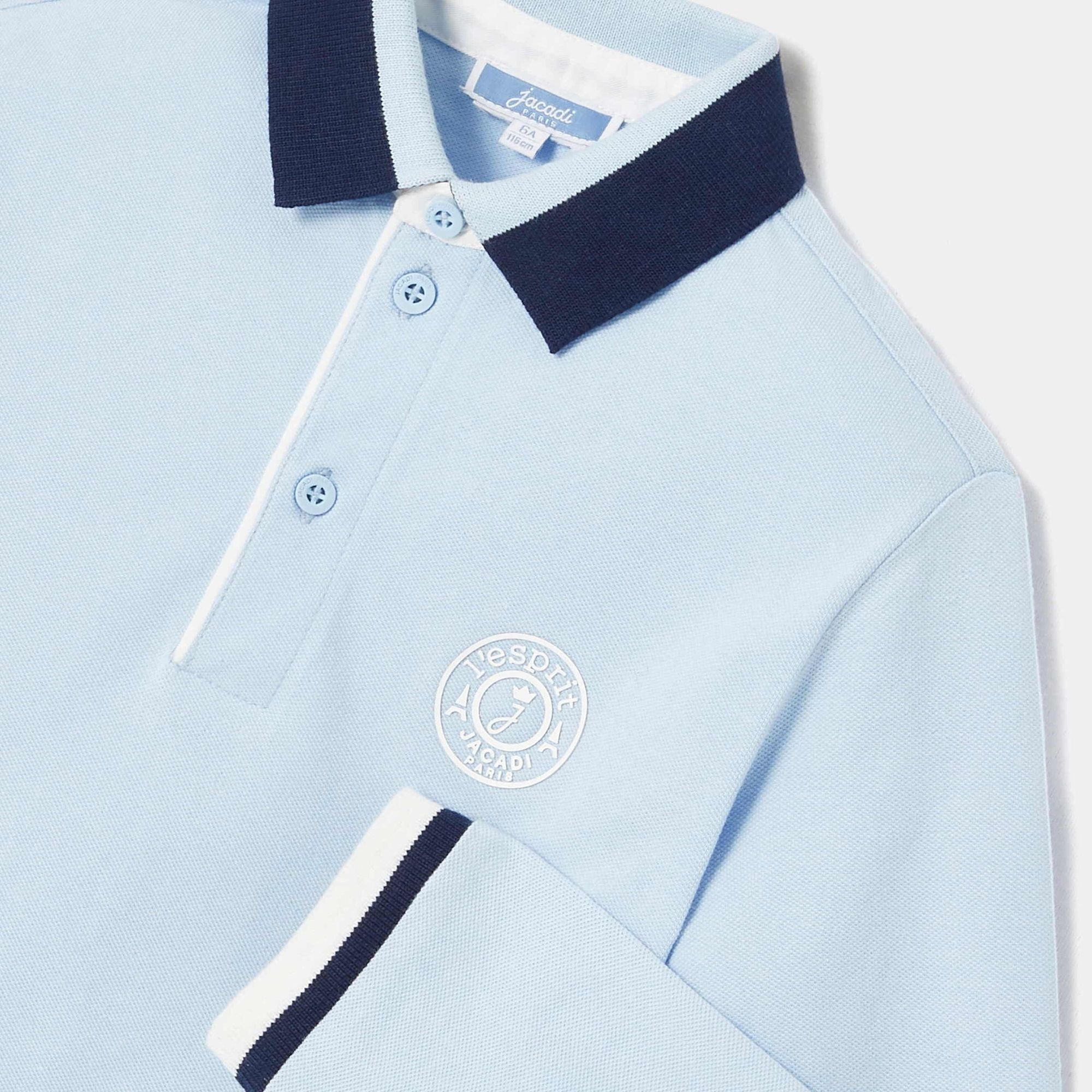Boy rugby-style polo shirt - Jacadi Sky Blue