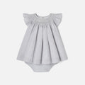 JC-NG142 - Jacadi Baby girl fil-à-fil dress