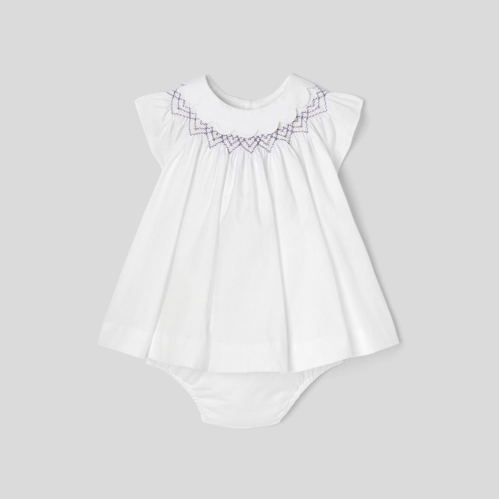 Baby girl poplin dress - Jacadi White
