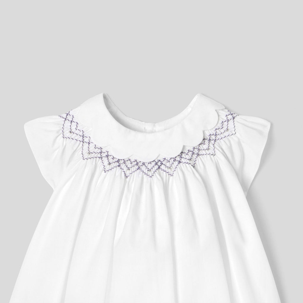 Baby girl poplin dress - Jacadi White