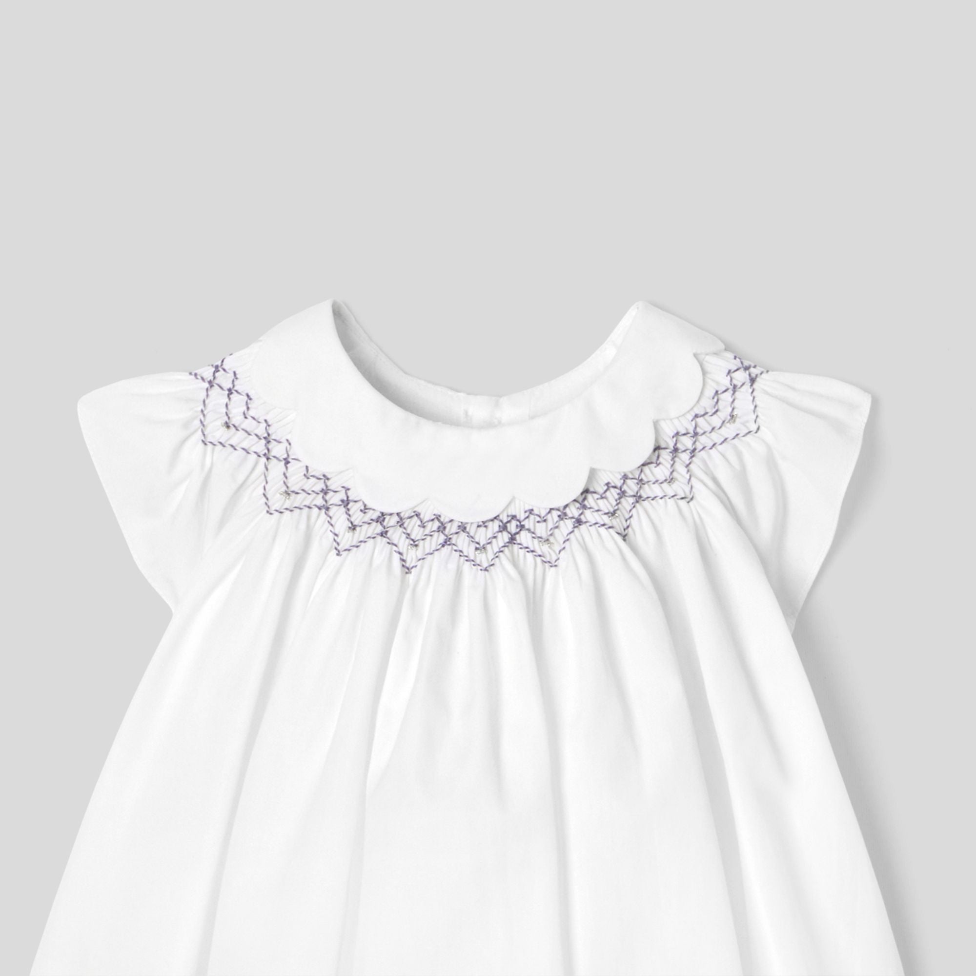 Baby girl poplin dress - Jacadi White