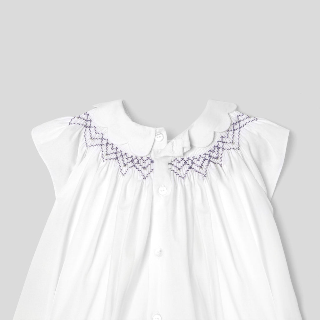 Baby girl poplin dress - Jacadi White