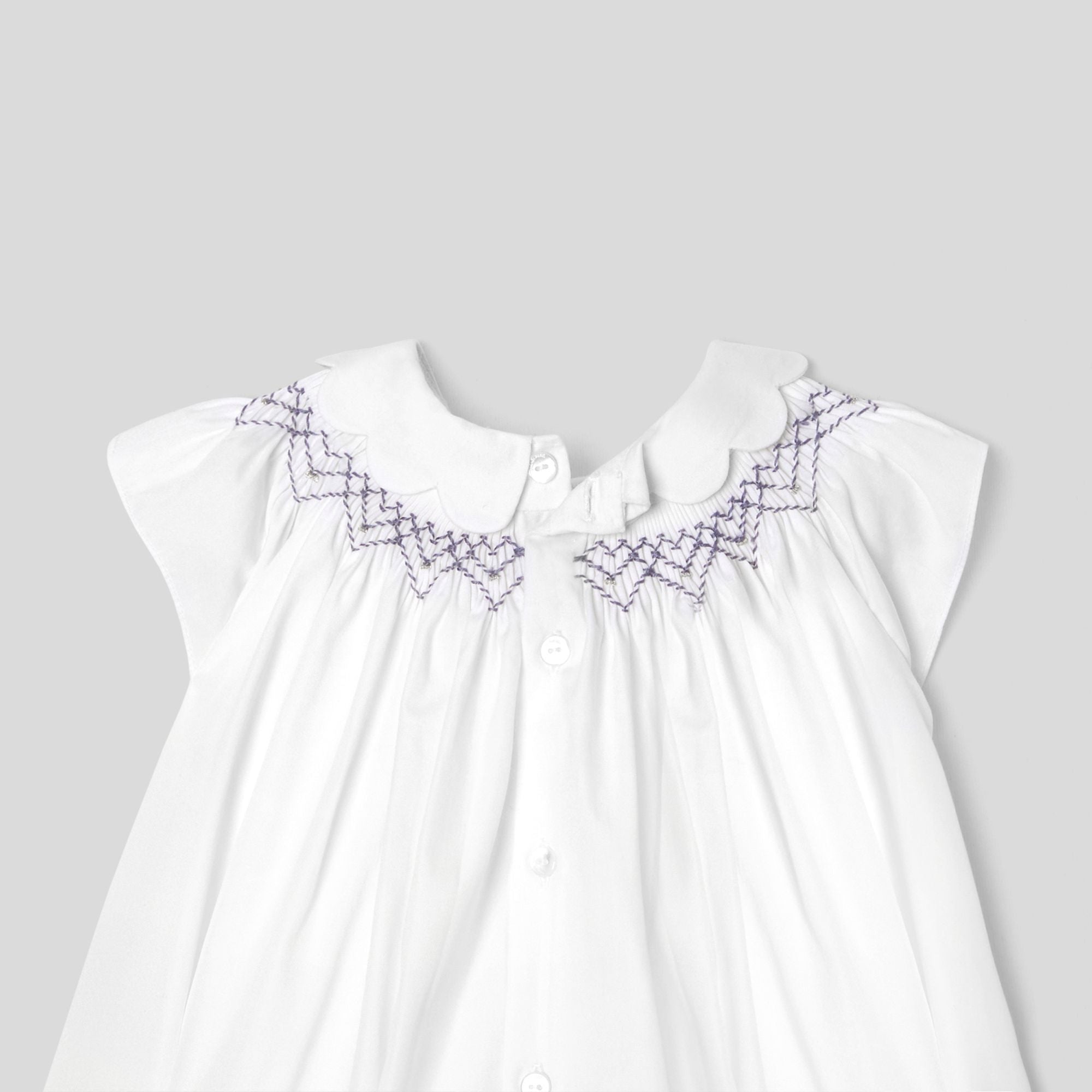 Baby girl poplin dress - Jacadi White