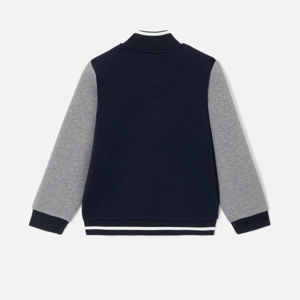 Cardigan Stile Teddy Boy - Navy Blue/Grey
