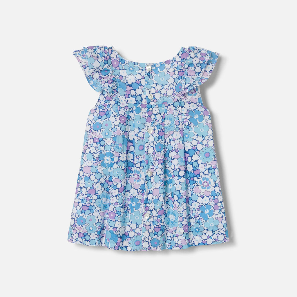Dress in Liberty Fabric Fabrics Baby Girl - Blue/Multicolour