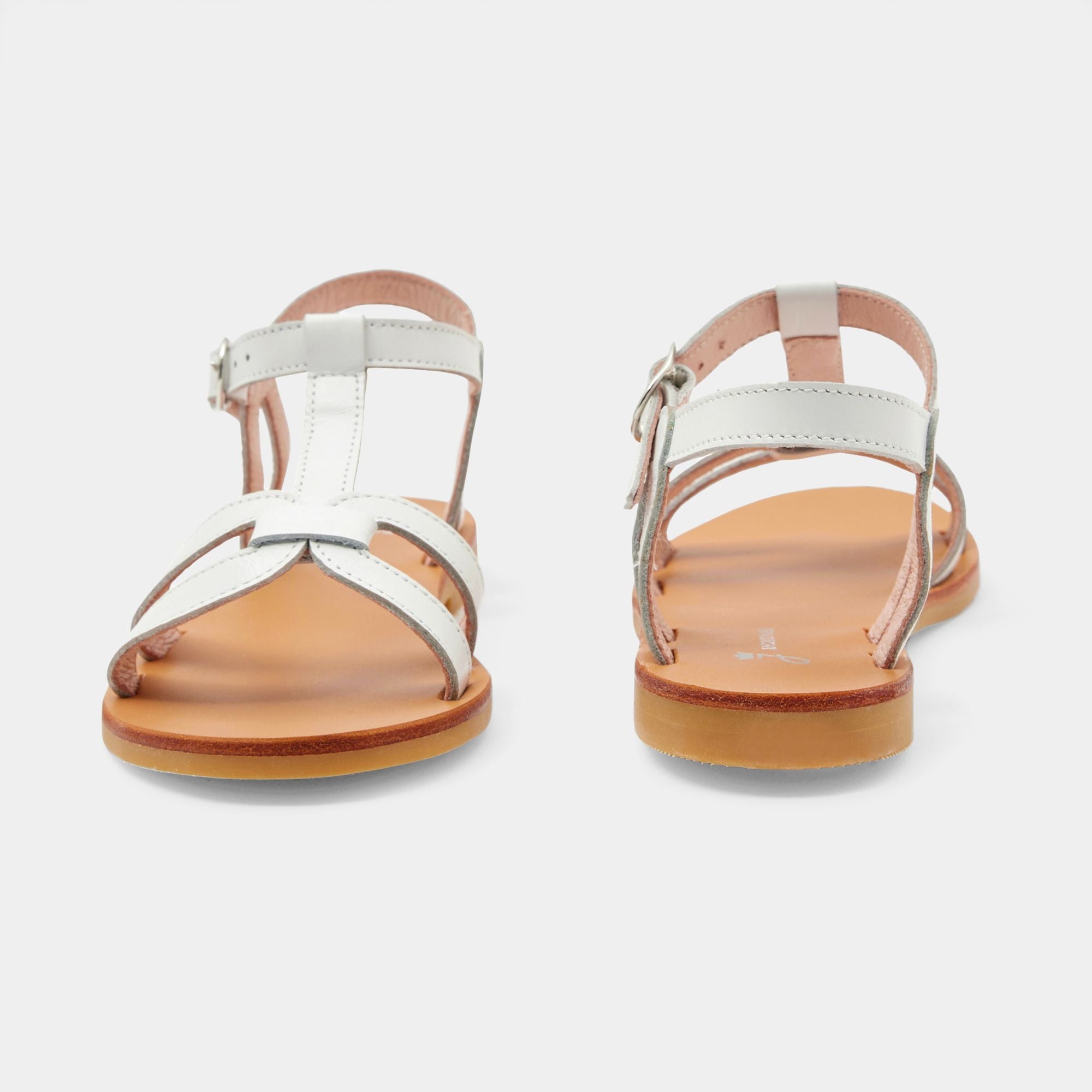 Girl leather sandals - Jacadi White