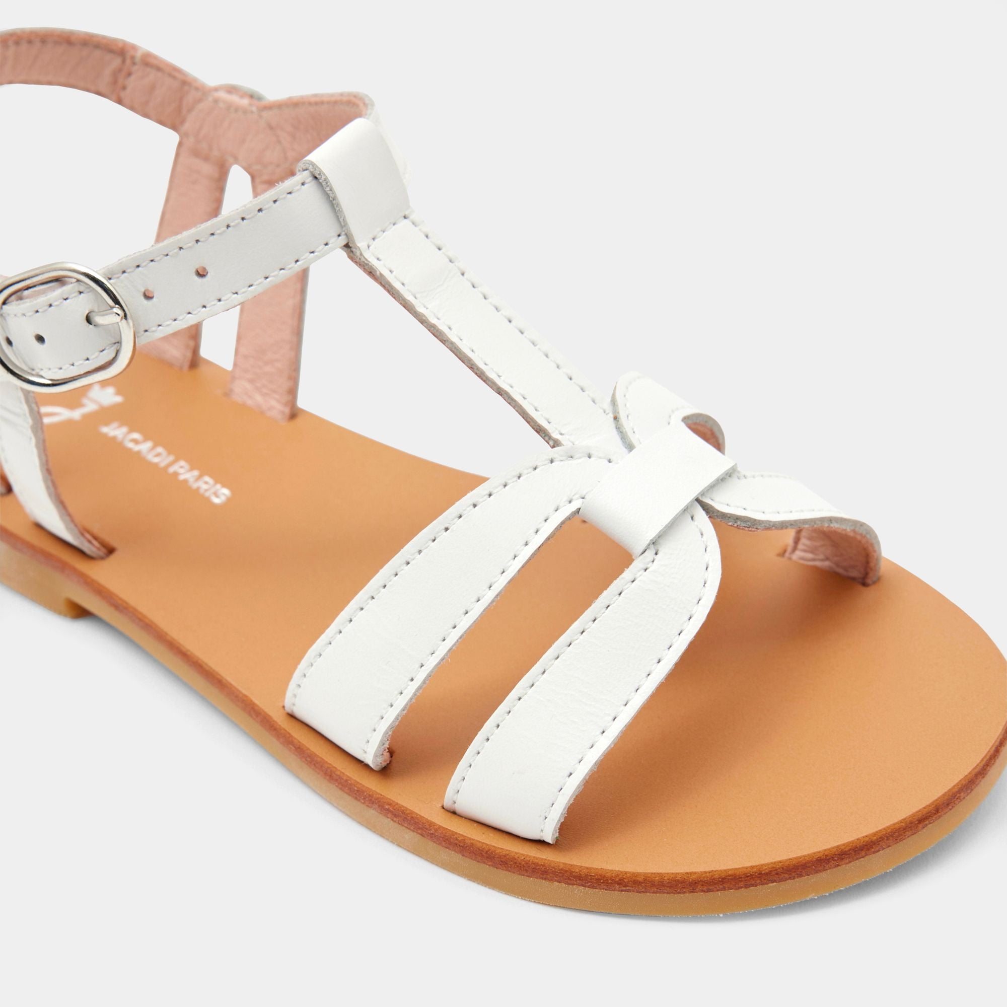 Girl leather sandals - Jacadi White