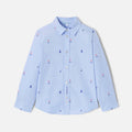 JC-TB053 - Jacadi Boys' Shirt with Parisian Motifs - Jacadi Light Blue
