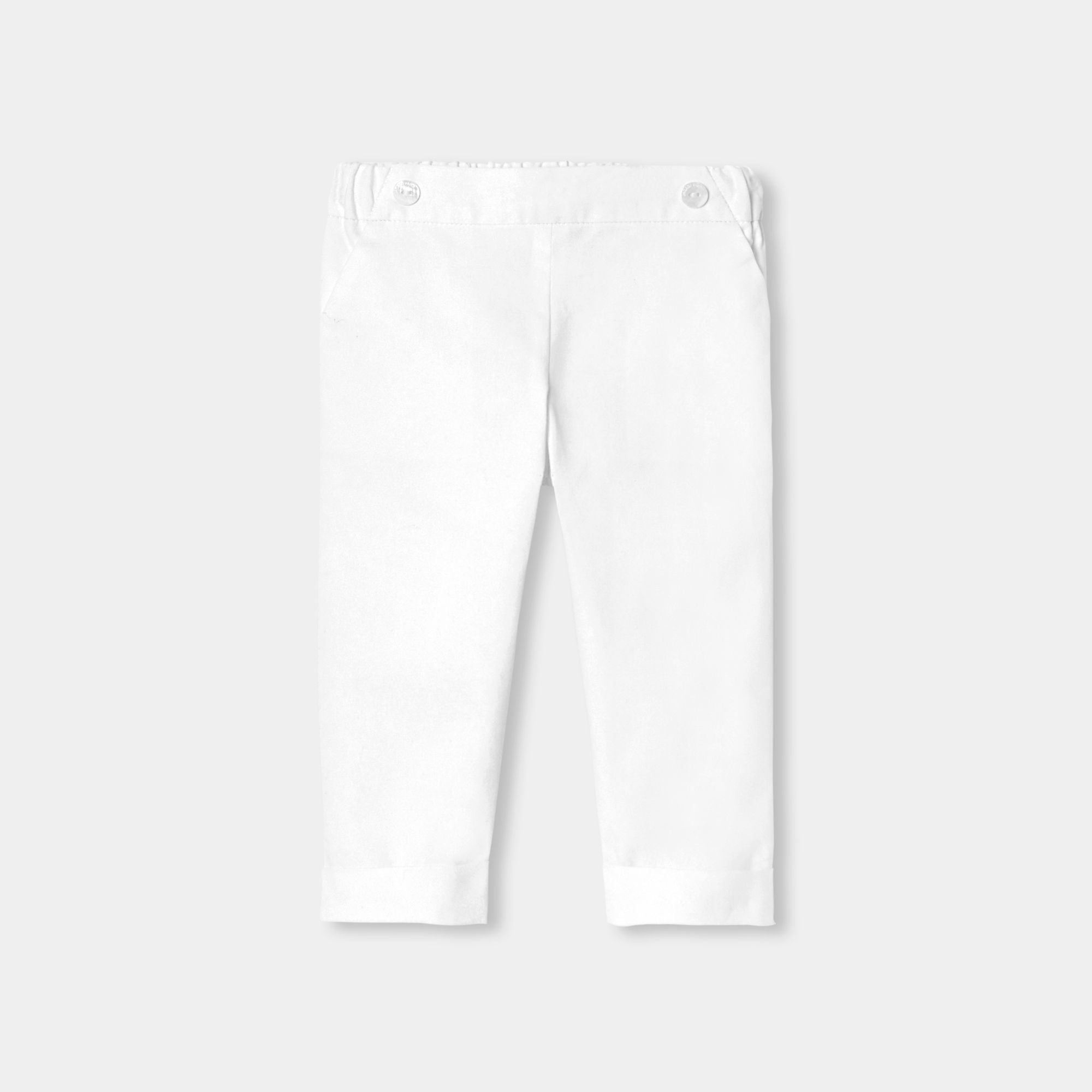 Baby boy ceremony trousers - White
