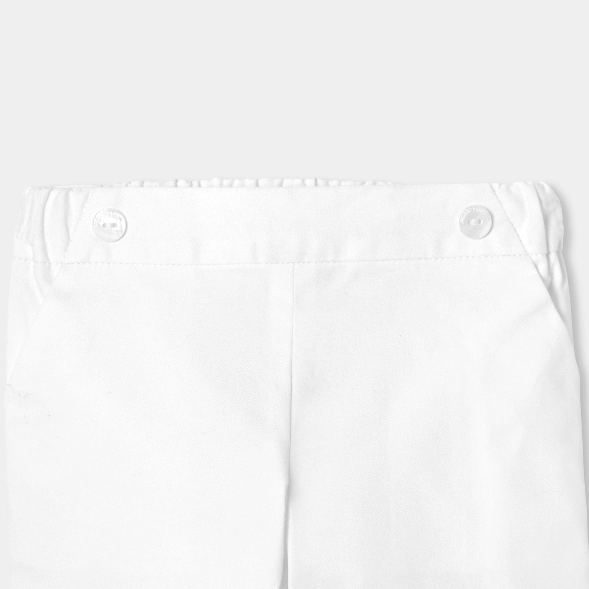 Baby boy ceremony trousers - White
