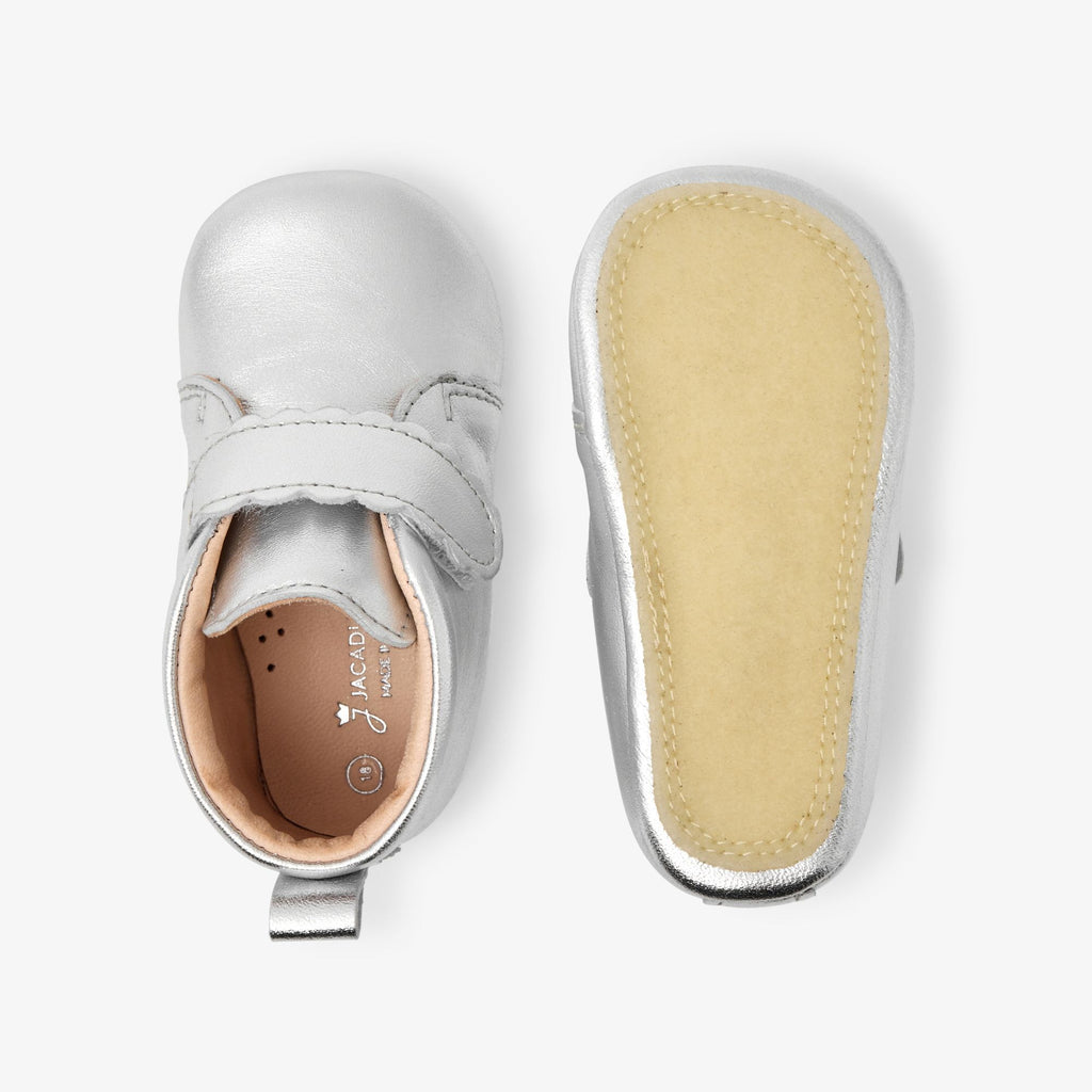 Baby Shoes in Leather Brillante Baby Girl - Argento