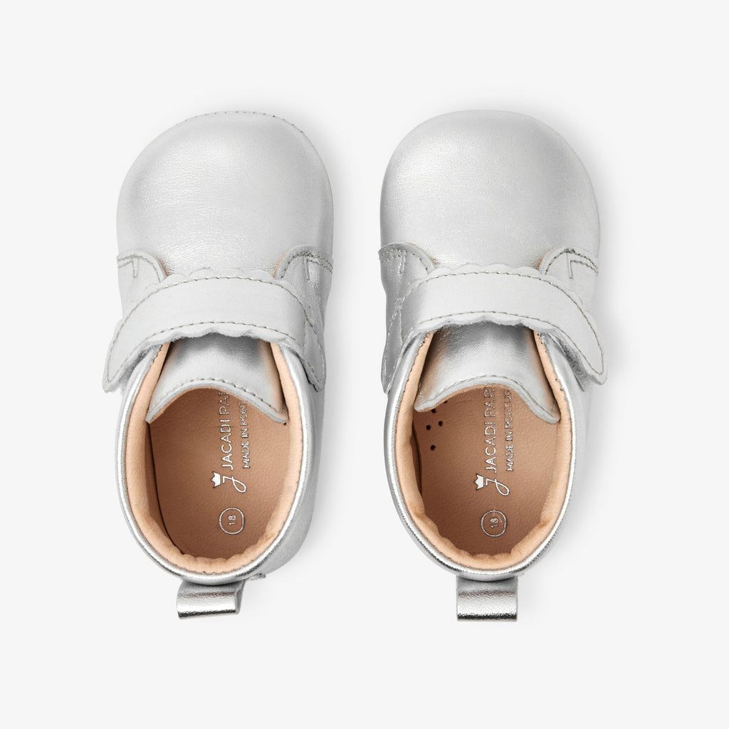 Baby Shoes in Leather Brillante Baby Girl - Argento