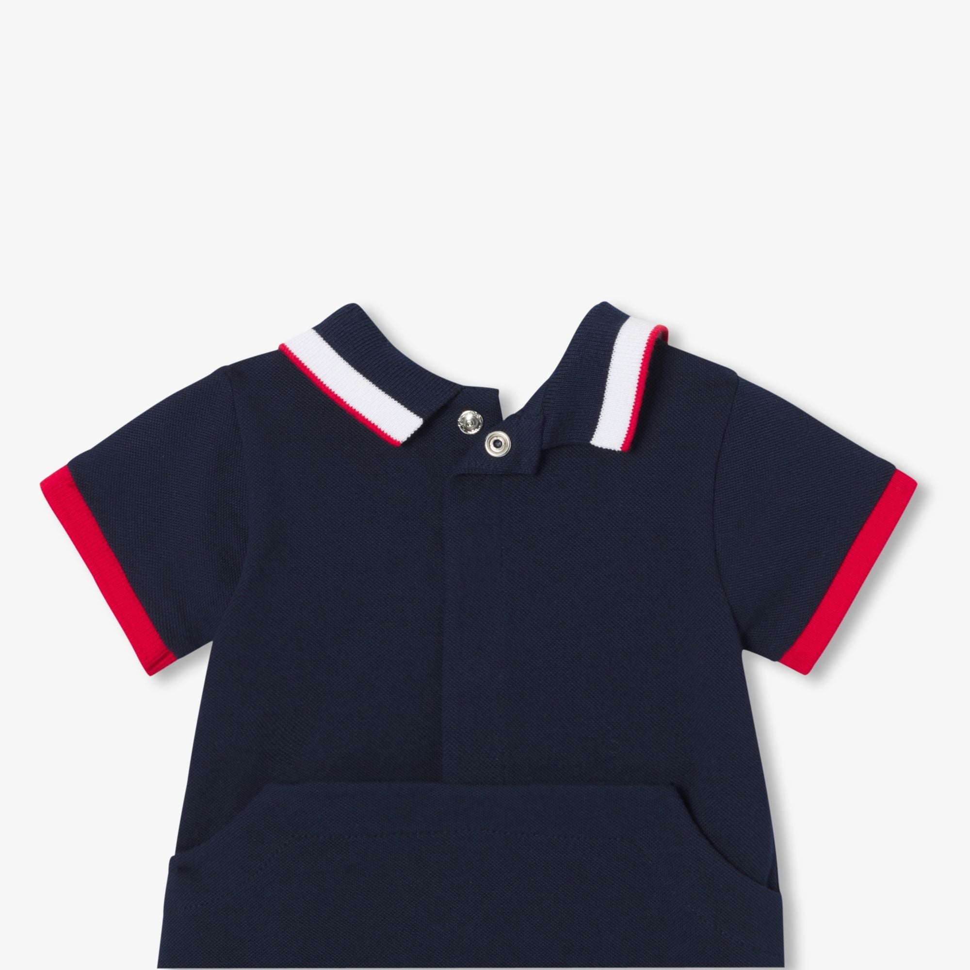 Baby boy polo-style sleepsuit - Light Navy