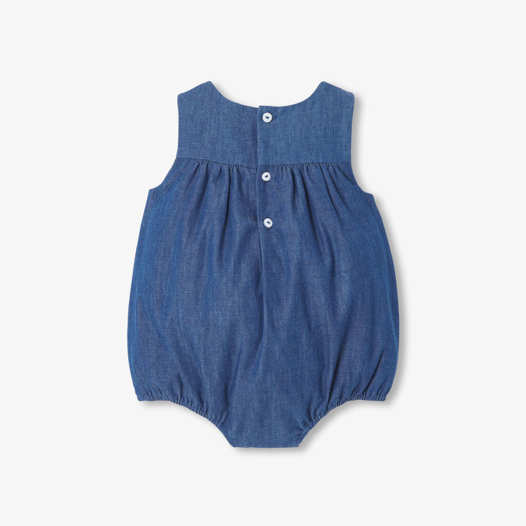 JC-NG148 - Jacadi Newborn lightweight denim romper