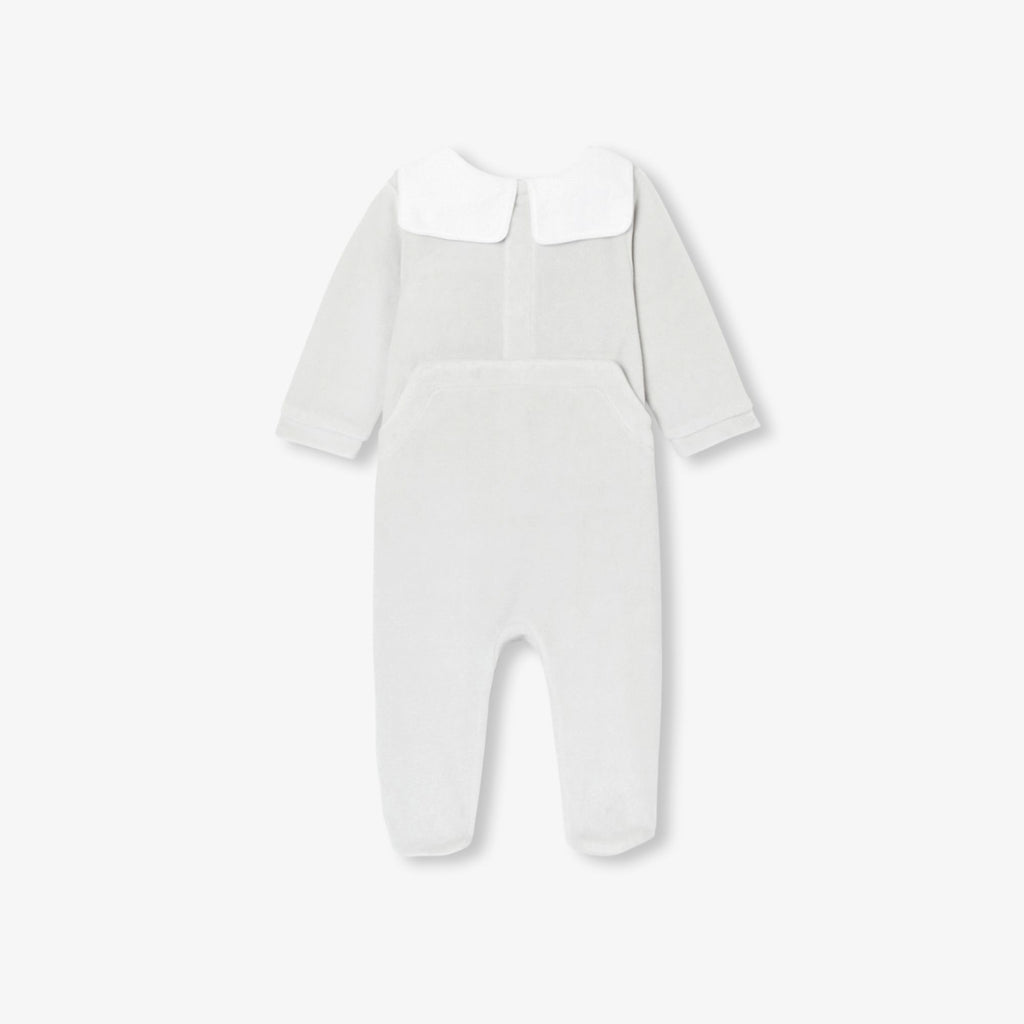 Pyjamas in Velvet Neonati - Grigio Ghiaccio