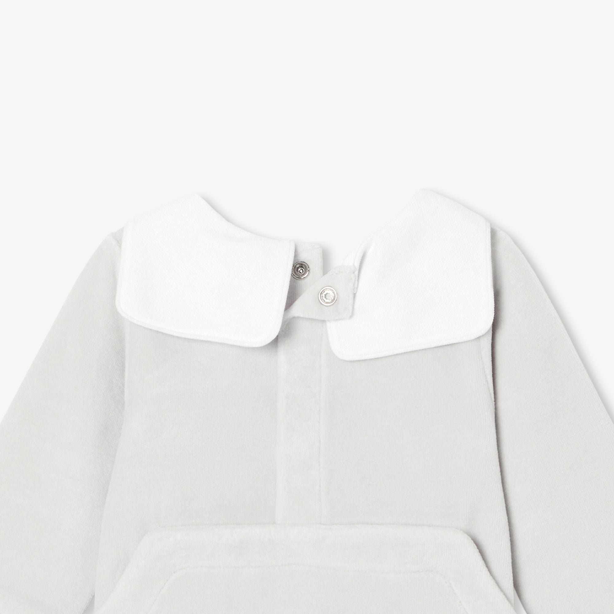Pyjamas in Velvet Neonati - Grigio Ghiaccio