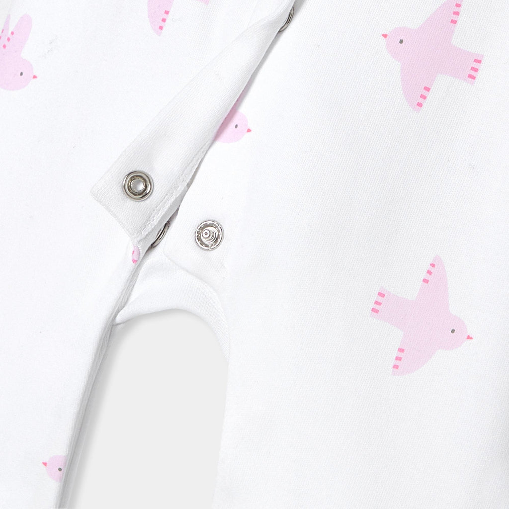 Baby girl jumpsuit in interlock