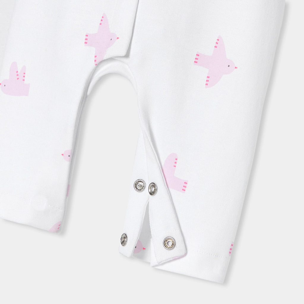 Baby girl jumpsuit in interlock