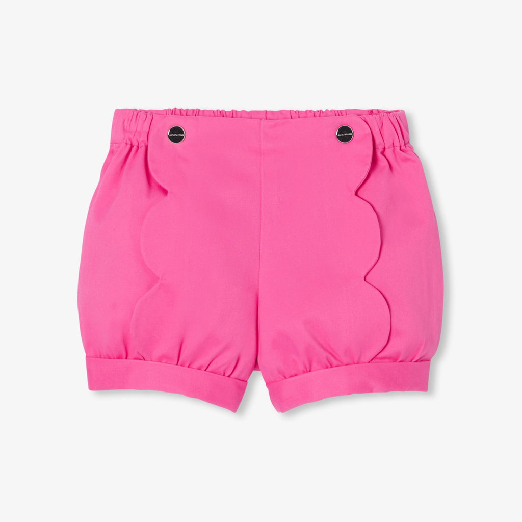 Baby girl twill shorts - Geranium