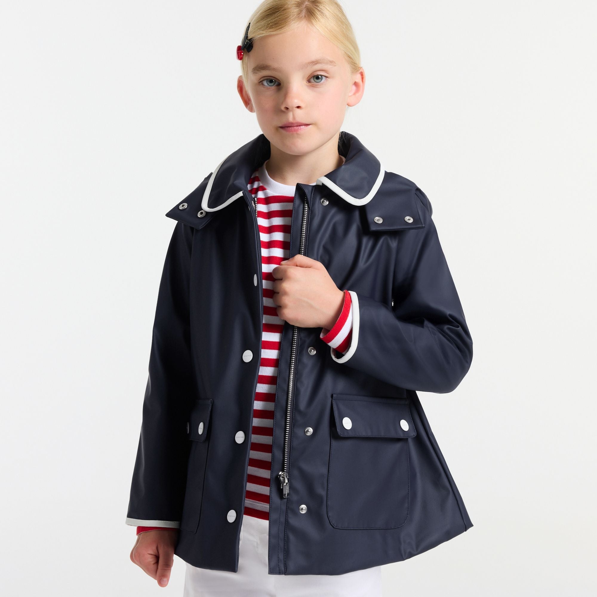 Cerata With Cappuccio Girl - Blu Navy Jacadi