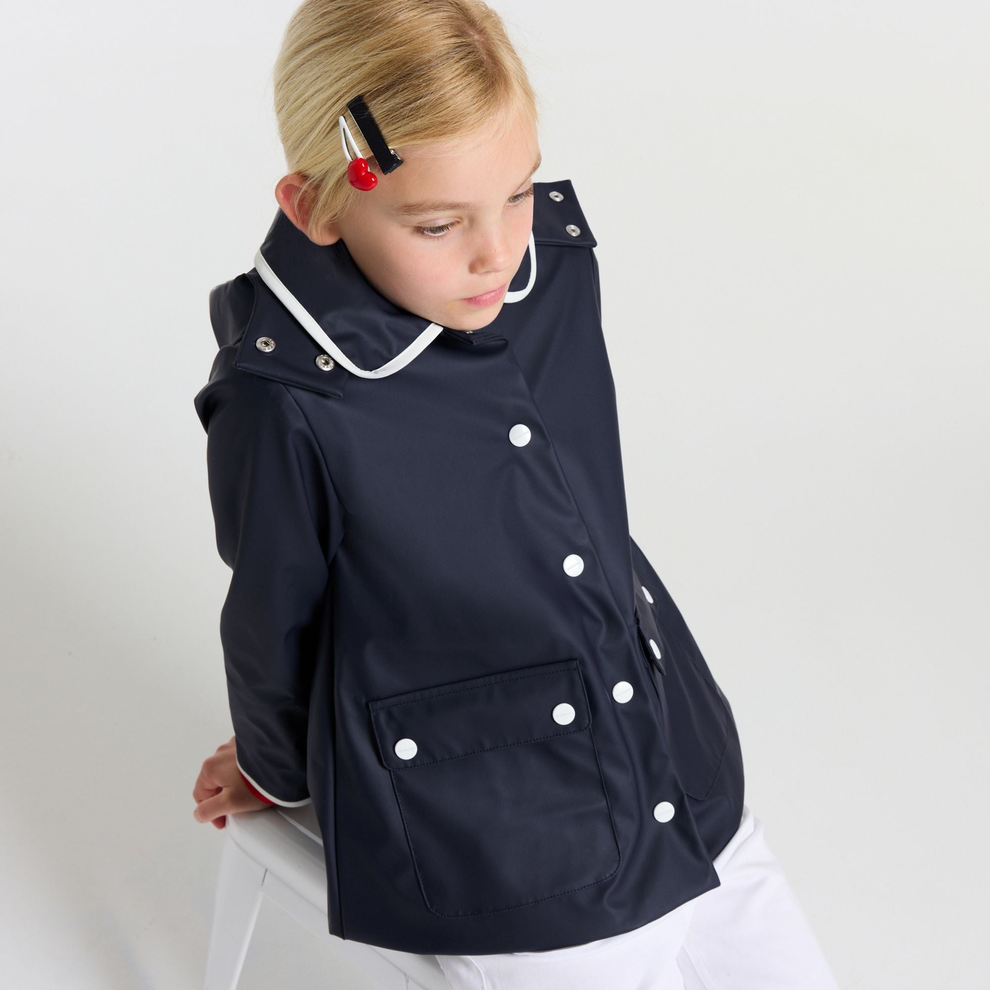 Cerata With Cappuccio Girl - Blu Navy Jacadi