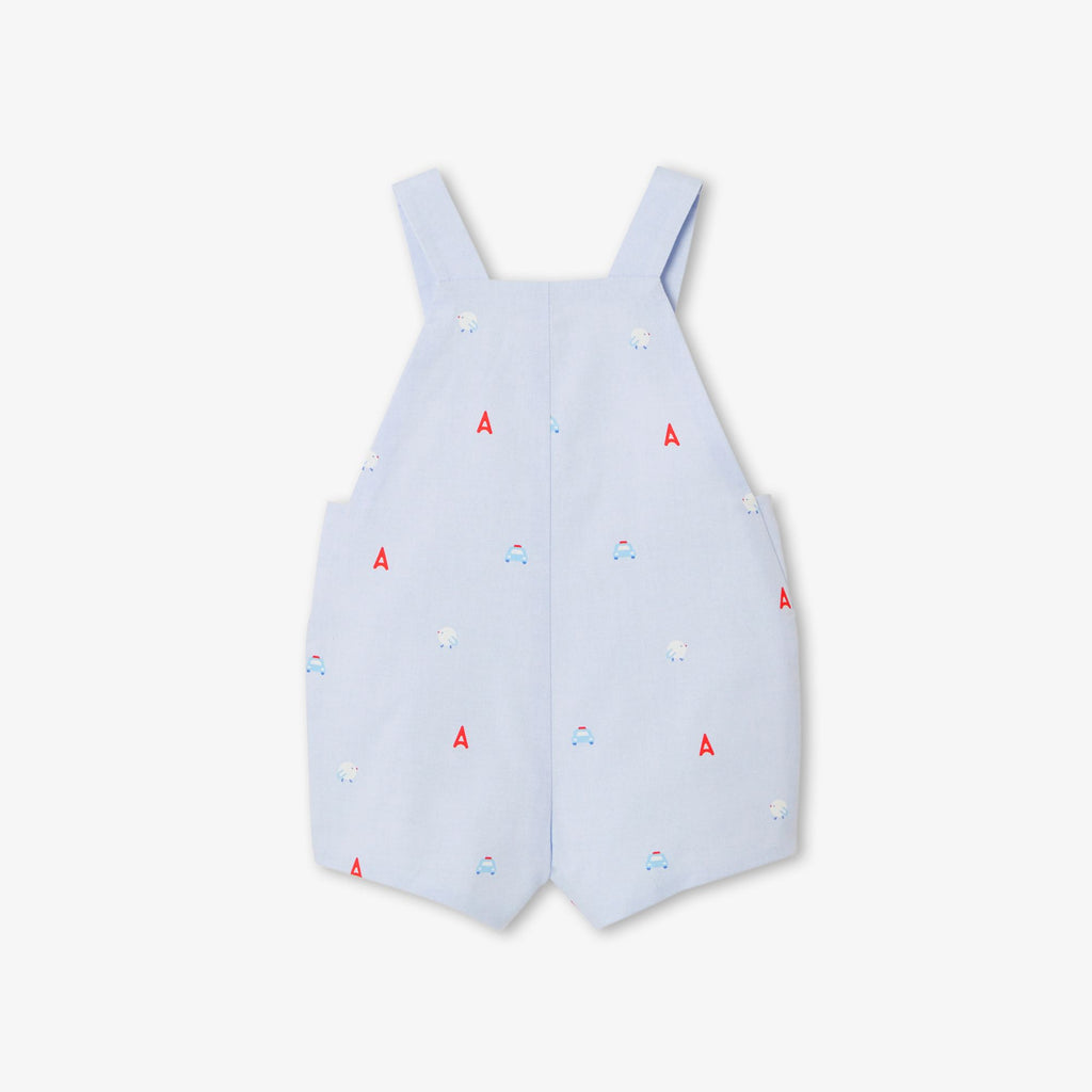 Short Dungarees Baby Boy - Blue/Multicolour